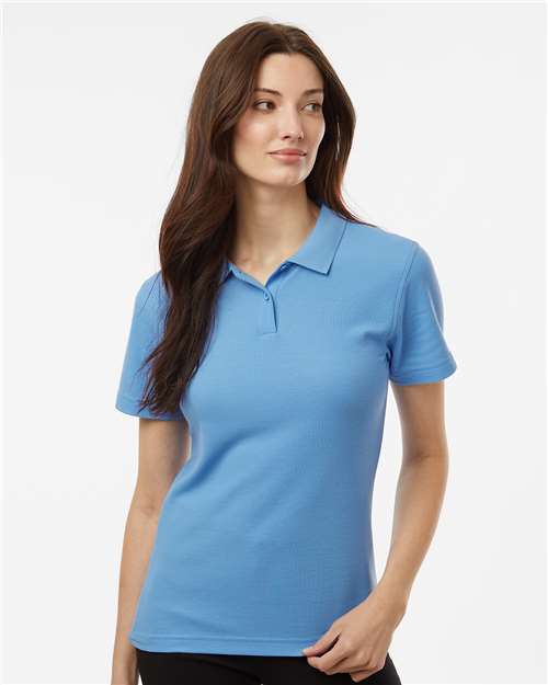 DRIEQUIP Women's Pique Polo with Wrinkle Resistance