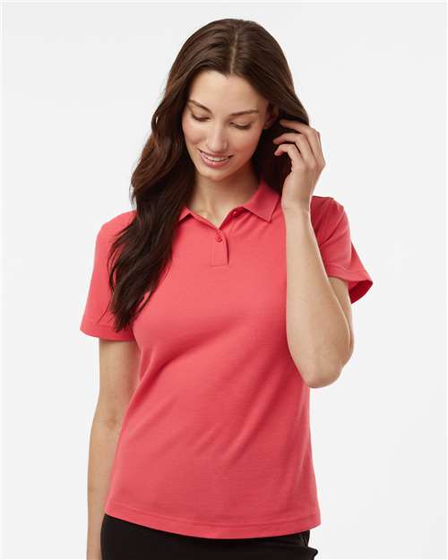 DRIEQUIP Women's Pique Polo with Wrinkle Resistance