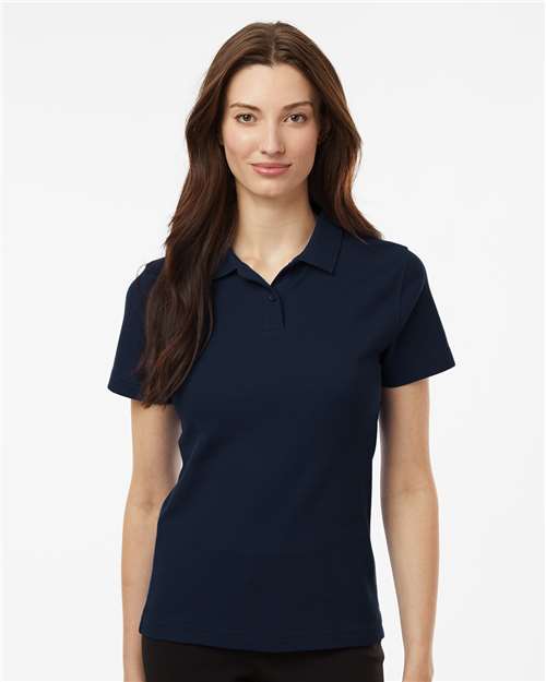 DRIEQUIP Women's Pique Polo with Wrinkle Resistance