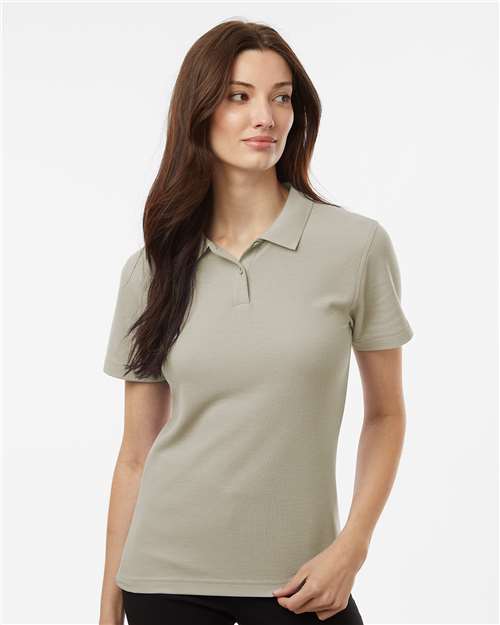 DRIEQUIP Women's Pique Polo with Wrinkle Resistance