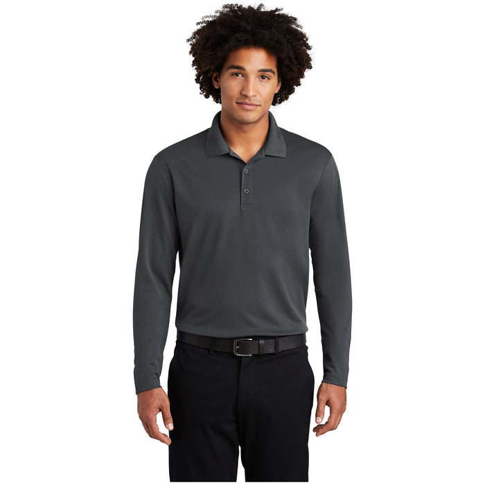 DRIEQUIP Men's Moisture Wicking Long Sleeve Polo