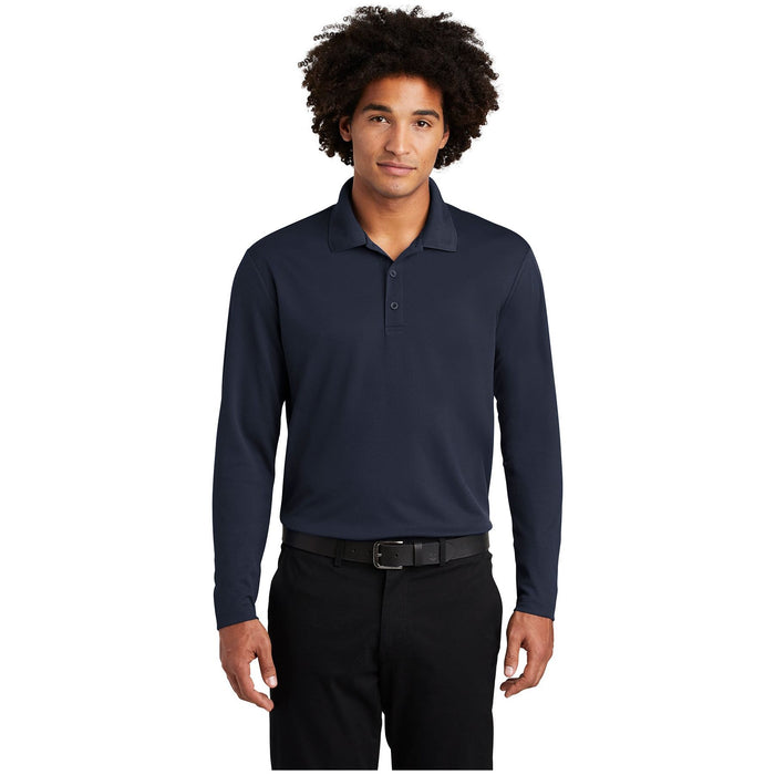 DRIEQUIP Men's Moisture Wicking Long Sleeve Polo