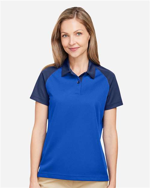 DRIEQUIP Women's Command Colorblock Polo with Snag-Resistant Fabric