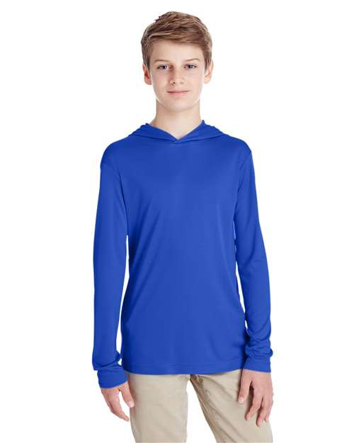Youth Zone Performance Hooded Long Sleeve T-Shirt