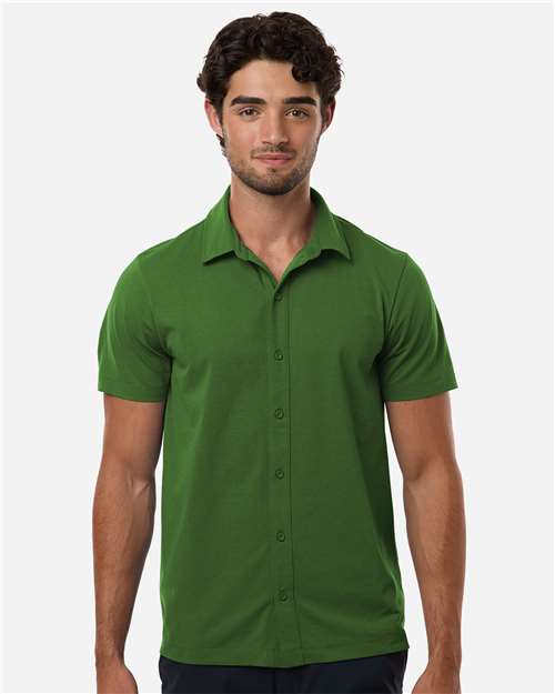 Men's Pro-Flex Sorona® Button Down Short Sleeve Shirt