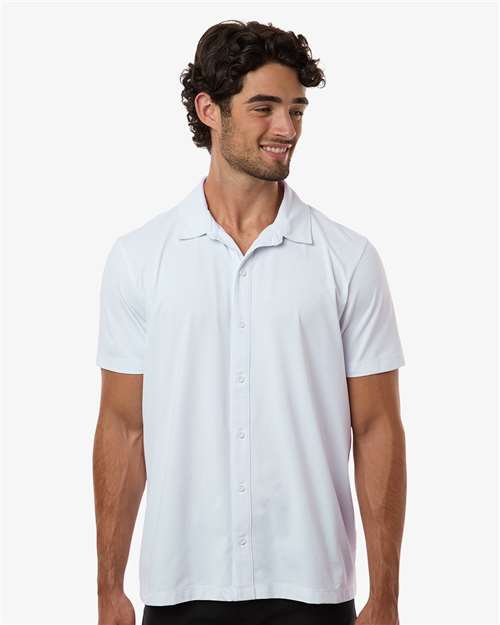Men's Pro-Flex Sorona® Button Down Short Sleeve Shirt