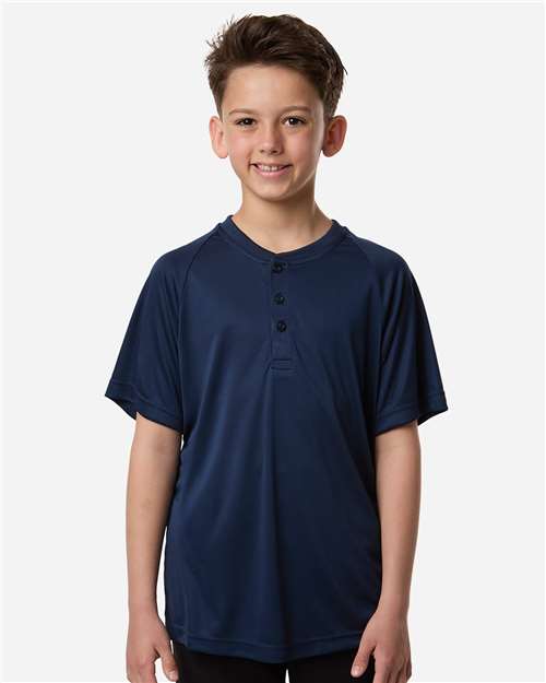 DRIEQUIP Youth Zone Moisture-Wicking Performance Henley