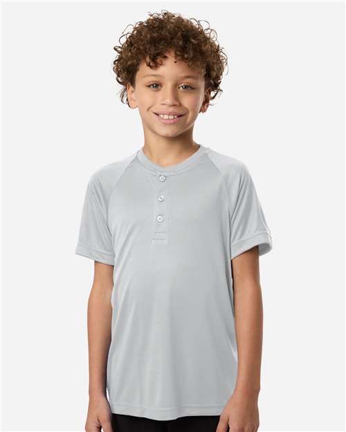 DRIEQUIP Youth Zone Moisture-Wicking Performance Henley