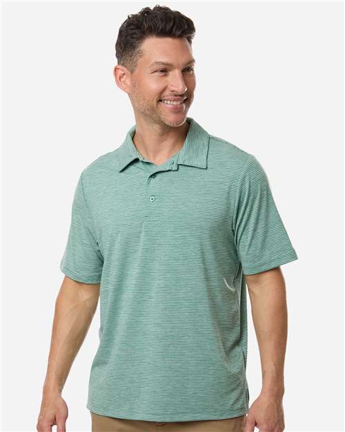 Men's Relay Heathered Stripe Polo