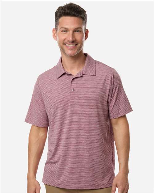 Men's Relay Heathered Stripe Polo
