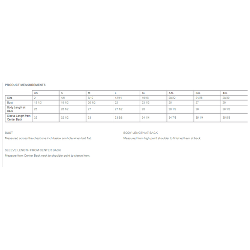 Sizing Chart