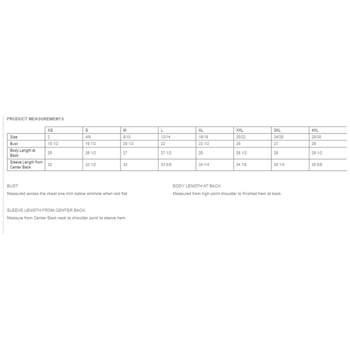 Sizing Chart