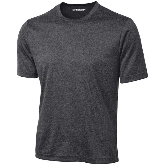 DRI-EQUIP Men's TALL Short Sleeve Moisture Wicking Heathered Athletic T-Shirts