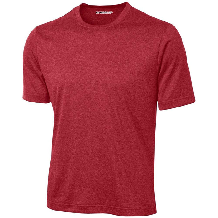 DRI-EQUIP Men's TALL Short Sleeve Moisture Wicking Heathered Athletic T-Shirts