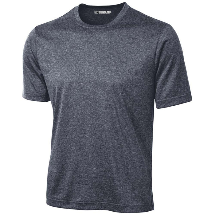 DRI-EQUIP Men's TALL Short Sleeve Moisture Wicking Heathered Athletic T-Shirts