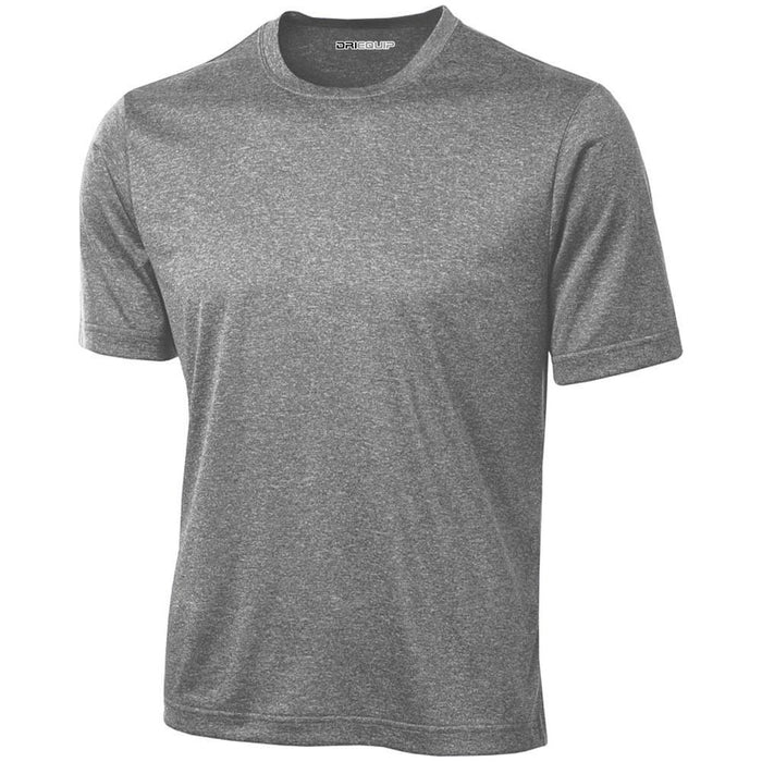 DRI-EQUIP Men's TALL Short Sleeve Moisture Wicking Heathered Athletic T-Shirts