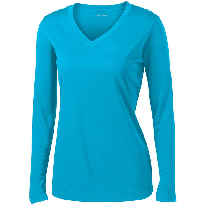 DRI-EQUIP Ladies LoSleeve V-Neck Moisture Wicking Athletic T-Shirts