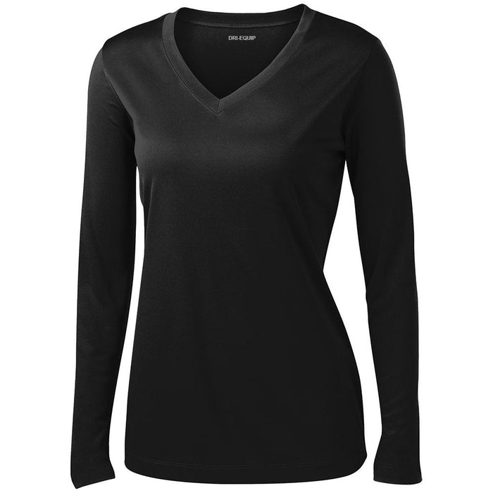 DRI-EQUIP Ladies LoSleeve V-Neck Moisture Wicking Athletic T-Shirts