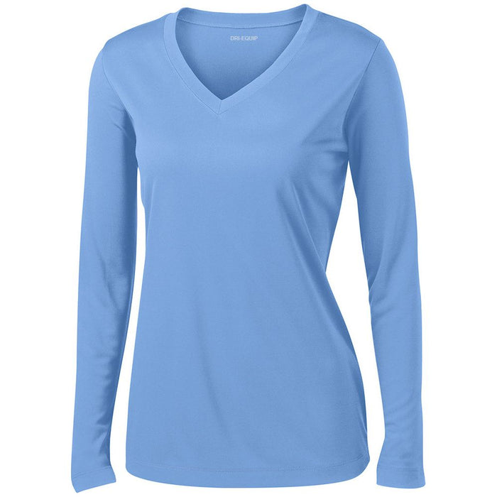 DRI-EQUIP Ladies LoSleeve V-Neck Moisture Wicking Athletic T-Shirts