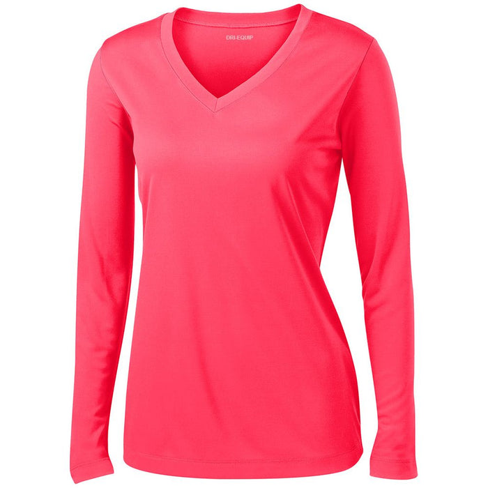 DRI-EQUIP Ladies LoSleeve V-Neck Moisture Wicking Athletic T-Shirts