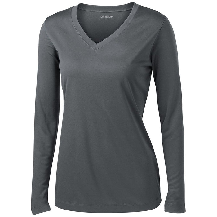 DRI-EQUIP Ladies LoSleeve V-Neck Moisture Wicking Athletic T-Shirts