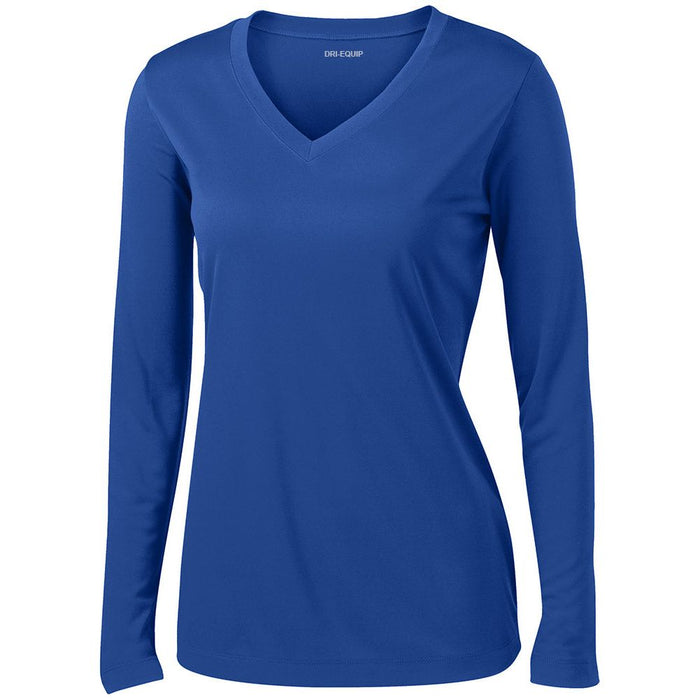 DRI-EQUIP Ladies LoSleeve V-Neck Moisture Wicking Athletic T-Shirts