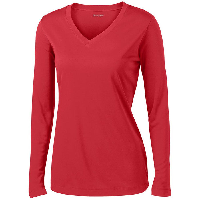 DRI-EQUIP Ladies LoSleeve V-Neck Moisture Wicking Athletic T-Shirts