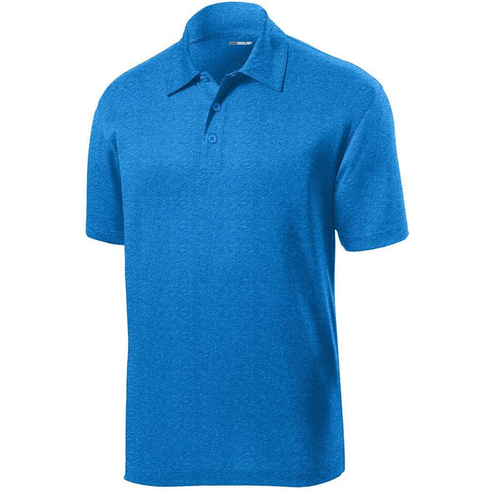 DRIEQUIP Men's Moisture Wicking Snag Resistant Heathered Polo