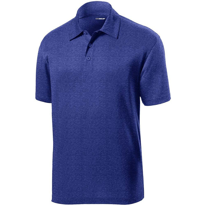 DRIEQUIP Men's Moisture Wicking Snag Resistant Heathered Polo