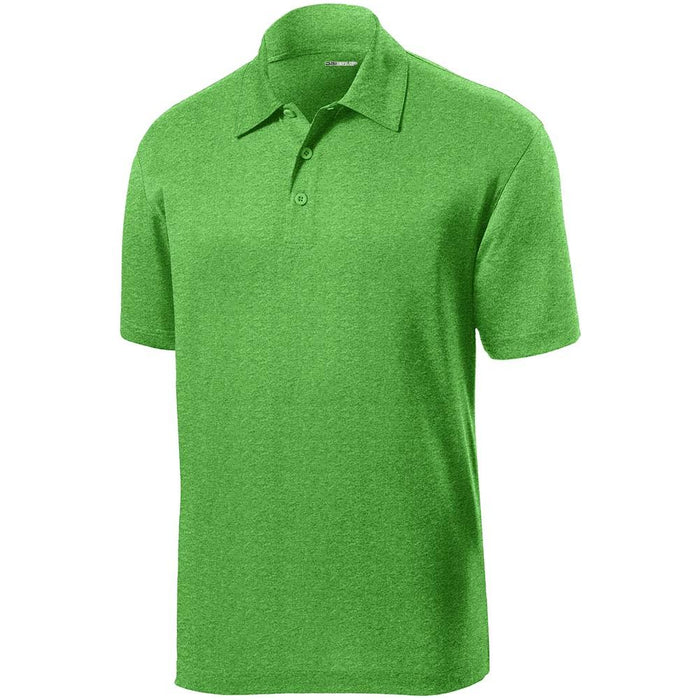 DRIEQUIP Men's Moisture Wicking Snag Resistant Heathered Polo