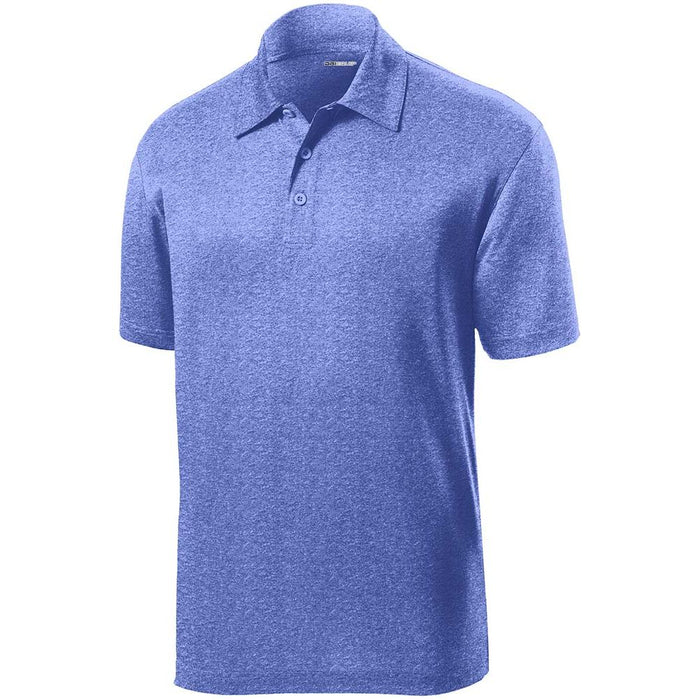 DRIEQUIP Men's Moisture Wicking Snag Resistant Heathered Polo