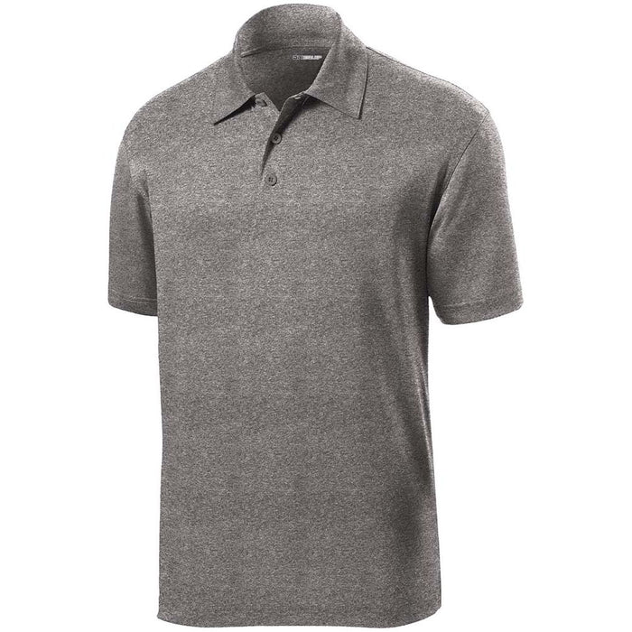 DRIEQUIP Men's Moisture Wicking Snag Resistant Heathered Polo