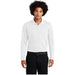 Men's Moisture Wicking Long Sleeve Polo in White – a crisp and clean white for a timeless and fresh style.