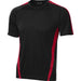 Dri-Equip Men's Athletic All Sport Colorblock Training T-Shirt in Black and Red