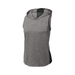 Grey Heather/Black Ladies Tri-Blend Wicking Hoodie Tank