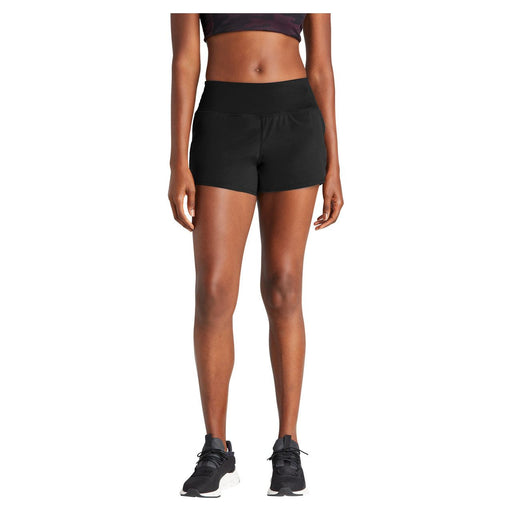 Ladies Moisture Wicking Active Stretch Short in Black