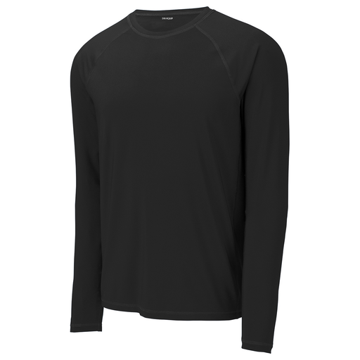 Black Men's UPF50 Rash Guard Long Sleeve Tee Shirt