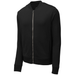 Lightweight French Terry Bomber in Black - Casual and soft cotton-rich bomber for on-trend style.