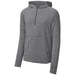 Front view of our Active Stretch 1/2-Zip Performance Hoodie – a versatile and stylish athletic hoodie in charcoal heather.