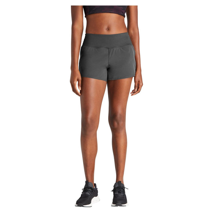 Ladies Moisture Wicking Active Stretch Short in Graphite