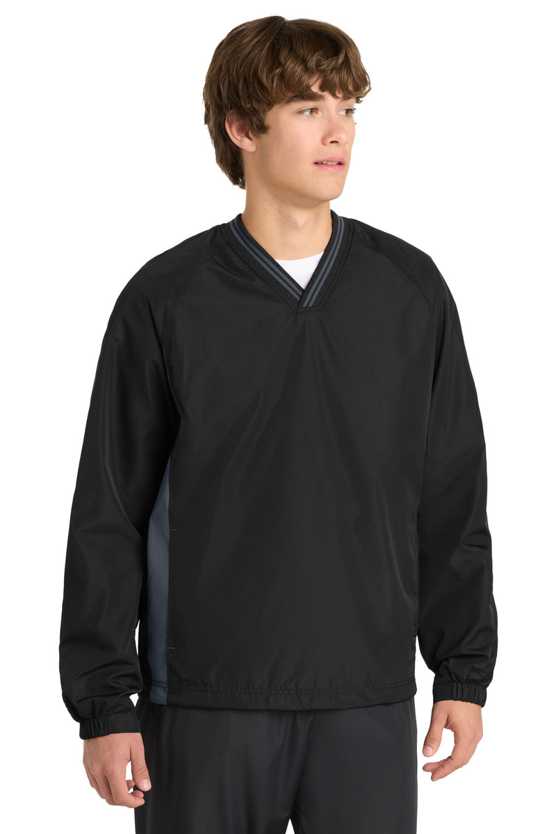 DRIEQUIP Tipped V-Neck Raglan Wind Shirt