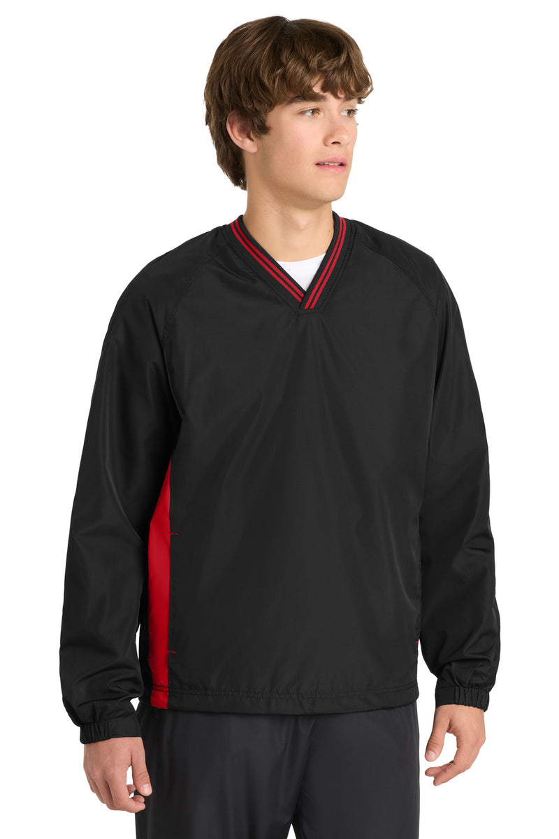 DRIEQUIP Tipped V-Neck Raglan Wind Shirt