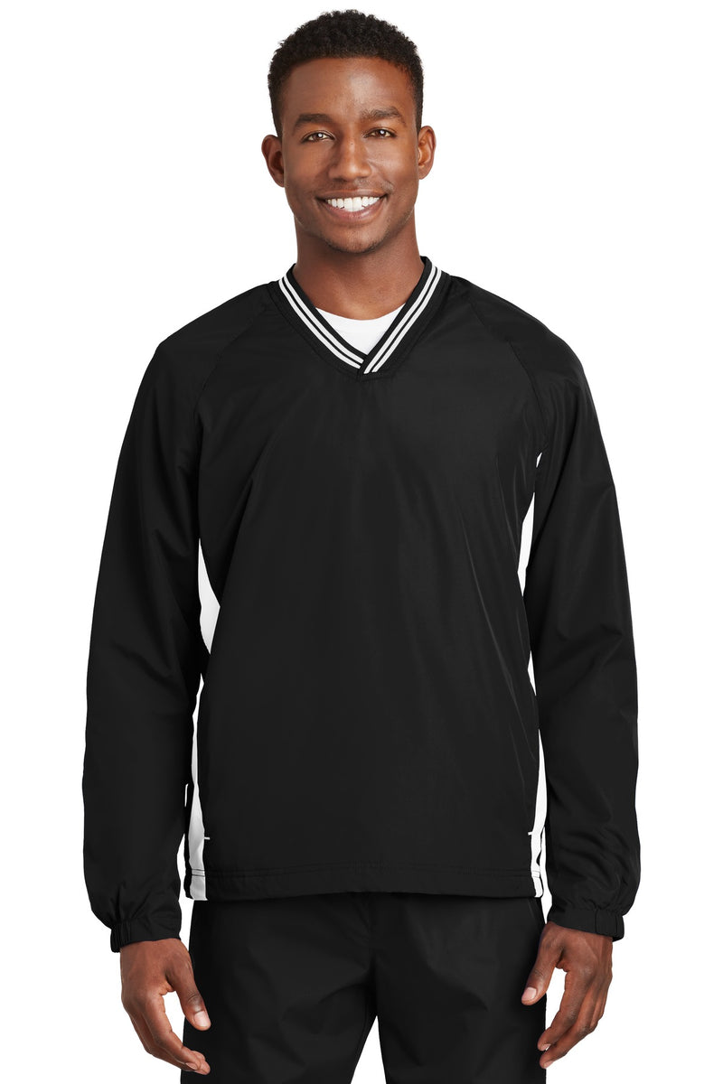 DRIEQUIP Tipped V-Neck Raglan Wind Shirt.