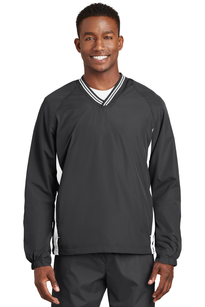 DRIEQUIP Tipped V-Neck Raglan Wind Shirt.
