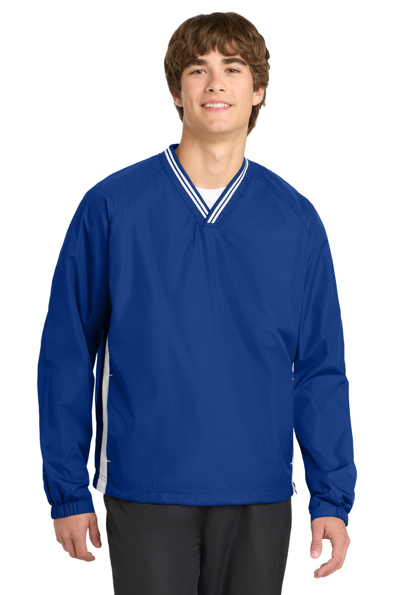 DRIEQUIP Tipped V-Neck Raglan Wind Shirt