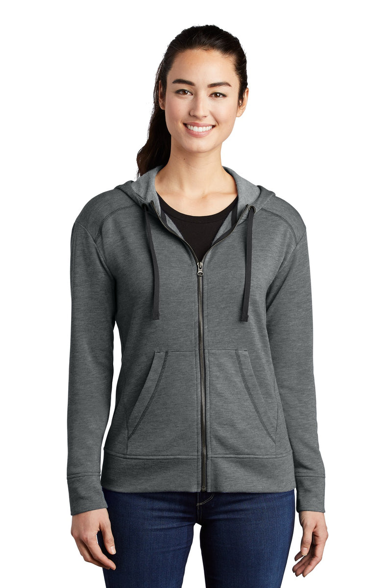 DRIEQUIP Women's Moisture Wicking Tri-Blend Wicking Fleece Full-Zip Hooded Jacket L