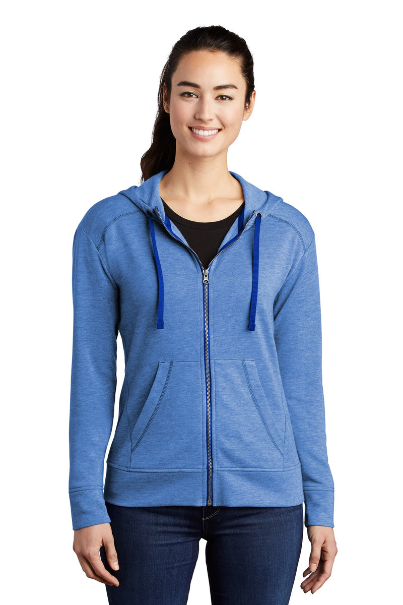 DRIEQUIP Women's Moisture Wicking Tri-Blend Wicking Fleece Full-Zip Hooded Jacket L