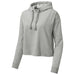 Light Grey Heather Ladies Tri-Blend Fleece Crop Hoodie