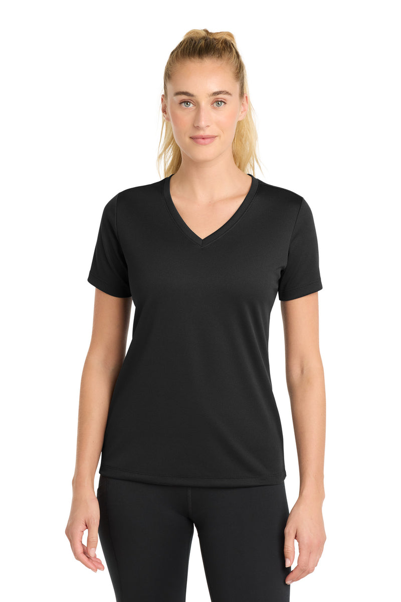 DRIEQUIP Women's Moisture Wicking RacerMesh V-Neck Tee