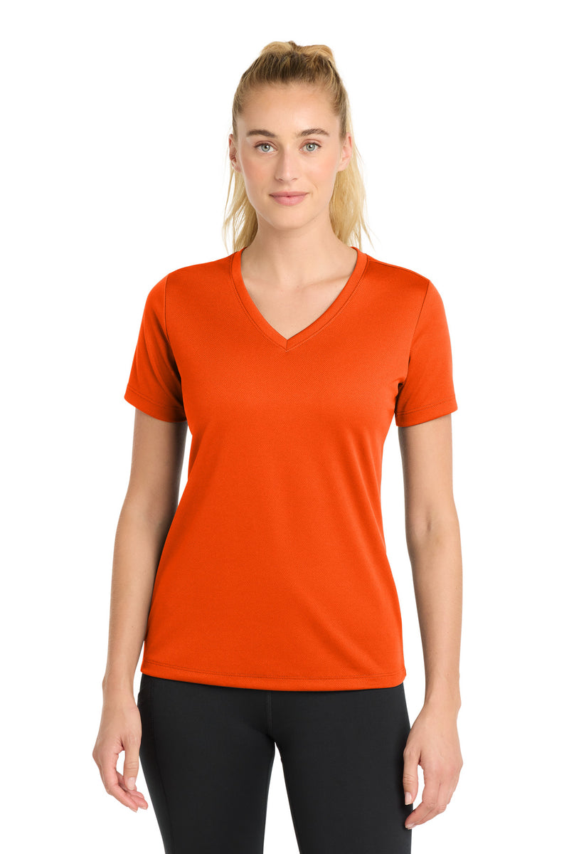 DRIEQUIP Women's Moisture Wicking RacerMesh V-Neck Tee